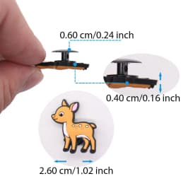 Hot Sale 1-15pcs Shoe Charms Sika Deer Panda Giraffe Kangaroo Turtle Accessories PVC Slippers Decoration For Kids X-mas Gift