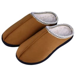 Litfun Winter House Slippers For Men Anti-Slip Fluffy Warm Slippers Women Memory Foam Cotton Slippers With Durable Rubber Sole