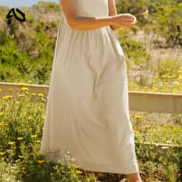 Original 100% Cotton Summer Casual Maxi Dress Loose Waist Sleeveless Square Neck A-Line Boho Dresses with Pockets Female Robe