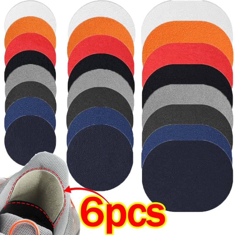 6pcs/set Repair Shoe Patch Stickers Unisex Breathable Sports Shoes Lined Insoles Protectors Hole Anti-Wear Heel Foot Care Tools