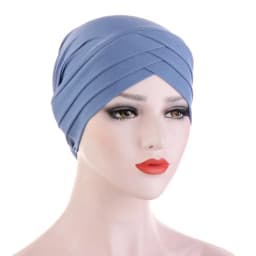 Forehead Cross Muslim Turban Pure Color Stretch Cotton Inner Hijabs For Caps Ready To Wear Women Head Scarf Under Hijab Bonnet