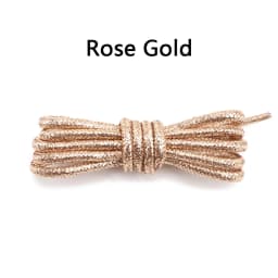 Round Shiny Shoelaces Metallic Glitter Shoe Laces Gold Silver Silk Shoes Lace Sports Casual Colorful Rainbow Gradient Shoelace