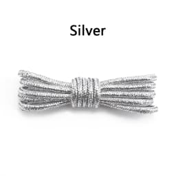 Round Shiny Shoelaces Metallic Glitter Shoe Laces Gold Silver Silk Shoes Lace Sports Casual Colorful Rainbow Gradient Shoelace