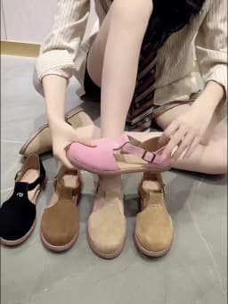 DIMANYU Retro Roman Baotou Sandals Women Wear 2026 Summer New Frosted Real Leather Female Flat Shoes Hollow Women Sandals