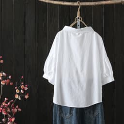 New Spring Cotton Solid Shirt Women Lapel Short Sleeve Folds Literature Tops Girl Versatile Doll Blouses 2024 Autumn T43977QC
