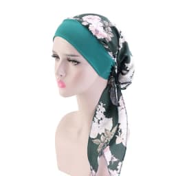 New Fashion Printed Flowers Women Inner Hijabs Caps Muslim Head Scarf Turban Bonnet Ready to Wear Ladies Wrap Under Hijab Cap