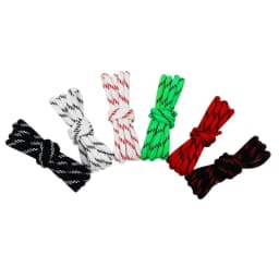 Coolstring 5mm Round Laces Sports Black White Red Shoelaces Unisex Casual Shoestring Bootlaces for P6000 Sneakers Dad Shoes