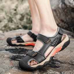 ZFTL Men's Outdoor Sandals New Genuine Leather man casual slippers Summer leisure male light beach sandals Large Size Non-slip