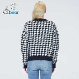 ICEbear Fall women's plaid sweater high-quality fashion women's clothing 2024 new BJ-5