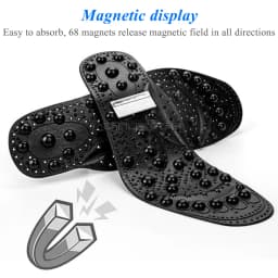 Magnetic Therapy Insoles Enhanced Upgrade 68 Magnets Advanced Foot Acupressure Shoe Pads Massage Slimming Insoles Unisex