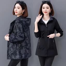 Spring Women's Jackets Causal Windbreaker 2024 New Two-Sided PiercingThin Basic Coat Lightweight Jacket Outwear Women Clothing