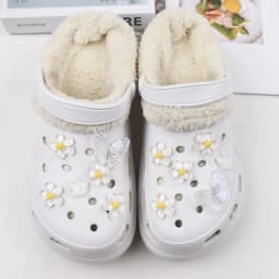 Colorful Daisies Flower Hole Shoes Charms Accessories For Shoe Buckle Cute 5-Petal Flower Shoe Flower DIY Shoes Decorations New