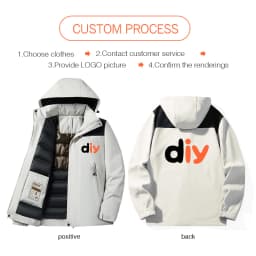 Custom winter Camping Overcoat team Travel batch customized jacket DIY outdoor Waterproof warm coat Man Windbreaker Warm Parkas
