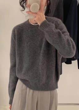 High-grade ~ autumn cashmere sweater women's crewneck sweater loose pullover wool knit bottom sweater lazy wind top