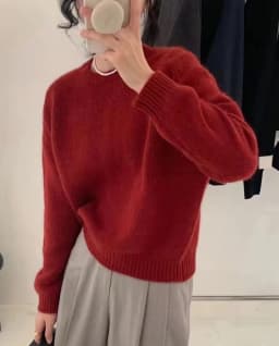 High-grade ~ autumn cashmere sweater women's crewneck sweater loose pullover wool knit bottom sweater lazy wind top