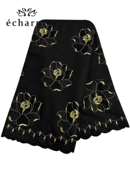2022 New African Islamic Women Scarf Fashion Pashmina Turban Pray 100% Cotton Embroidered Shawl Wrap Muslim Party Hijab for Lady