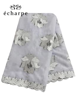 2022 New African Islamic Women Scarf Fashion Pashmina Turban Pray 100% Cotton Embroidered Shawl Wrap Muslim Party Hijab for Lady