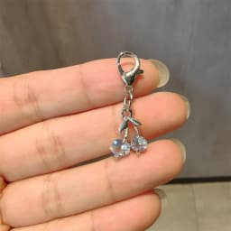Fashion Silver Pearl Bow Pendant Gemstone Shoe Flower Buckle Girl Heart Premium Ballet Shoes Charms Decoration Accessories 1PCS
