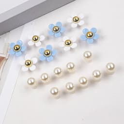 New Acrylic Daisy Five Petal Flower Hole Shoe Charms Decorations Cute Sunflower Shoes Buckle DIY 3D Hole Shoe Accessories