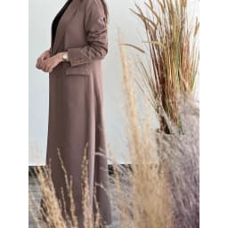 Chic Solid Abaya Blazer Fashion Double Breasted Peak Lapel Long Coat 1 Piece Luxury Dubai Muslim Daily Casual Outerwears