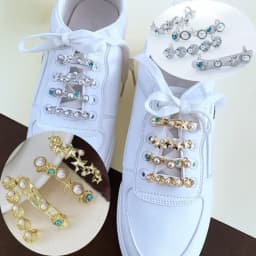 New Shoelaces Charms for Sneakers Shoe Laces Rhinestones Metal Shoelace Clips Decorative Buckles for Girl Shoes Accessories 1PCS