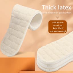 Winter Warm Insoles for Shoes Thermal Wool Latex Inserts Comfort Soft Shock Absorbing Foot Pads Man Women Heating Boot Cushion