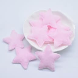 50Pcs/lot 38mm Padded Plush Furry Felt Star Applique for DIY Headwear Hair Clips Bow Accessories Handmade Baby Clothes Hat Decor