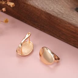 Kinel Hot Fashion Glossy Dangle Earrings 585 Rose Gold Simple Oval Earrings For Women High Quality Daily Fine Jewelry