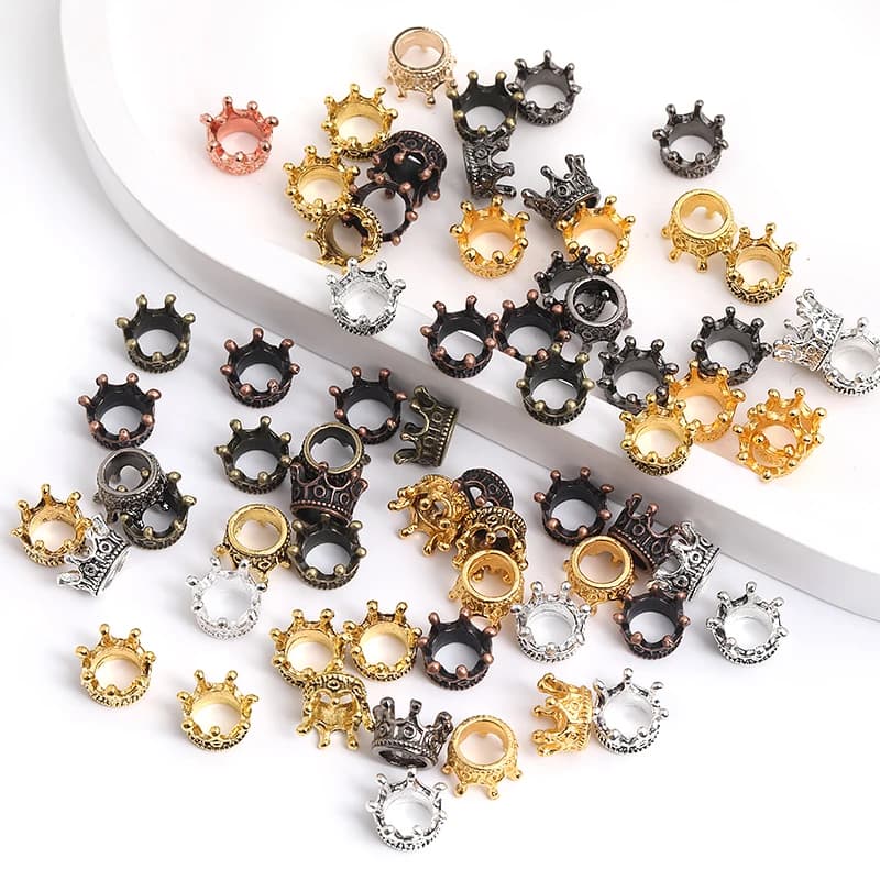 Fashion style 32 pcs/lot Crown charms Jewelry Making DIY handmade Earrings necklace bracelet Crafts 7*10*10mm
