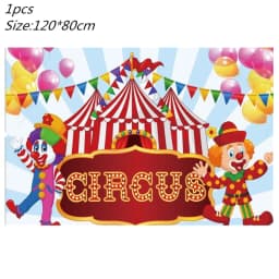 Circus Clown Lion Cake Toppers Elephant Boy Girl Birthday Party Supplies Monkey Straw Bow Kid Baking Supplies Dessert Love Gifts