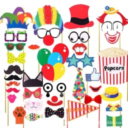 Circus Clown Lion Cake Toppers Elephant Boy Girl Birthday Party Supplies Monkey Straw Bow Kid Baking Supplies Dessert Love Gifts