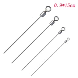50pcs Hard Steel Wire Long Pole Fishing Swivel Stainless Steel Barrel Rolling Connector Fishing Accessories Tackle