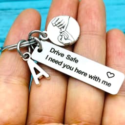 Drive Safe Keychain New Driver Keyring Boyfriend Gift Couple Gift for Girlfriend Husband Wife