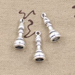 10pcs Charms Chess Knight Bishop Pawn King Queen Rook Antique Pendants,Vintage Tibetan Bronze Silver Color DIY Handmade Jewelry