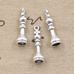 10pcs Charms Chess Knight Bishop Pawn King Queen Rook Antique Pendants,Vintage Tibetan Bronze Silver Color DIY Handmade Jewelry