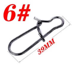 50 Pcs Stainless Steel Fishing Connector Fast Clip Lock Snap Swivel Solid Rings Safety Fishing Hooks Accessories Tackle Tools