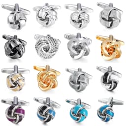 High quality French classic Cufflinks Golden silvery black blue purple twist Cuff-links Men's knot cuff button for Men jewelr