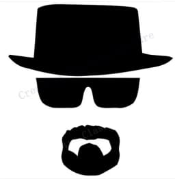 2pcs/lot Breaking Bad Heisenberg Car Vinyl Decal Sticker For Car Window Laptop Mug Cup Decoration