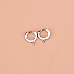 S925 sterling silver semi-finished open ear loops Handmade diy materials for accessories for women