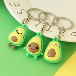 1pc Cartoon Avocado Key Chain Doll Key Ring Gift For Women Girls Bag Pendant Figure Charms Key Chains Jewelry