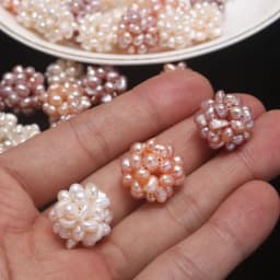 1pc 13-17mm Braided Jewelry Pearl Beads White Purple Baroque Flower Pearl Natural Freshwater Pearl Beads DIY for Necklace Female