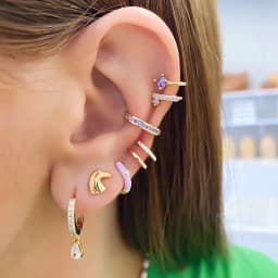 1PC Plated 24K Gold Ear Cuff Earrings For Women C-Shape Crystal Clip On Earrings No Piercing Earrings Fashion Jewelry Gifts