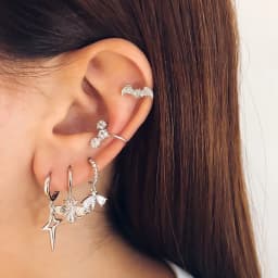 1PC Plated 24K Gold Ear Cuff Earrings For Women C-Shape Crystal Clip On Earrings No Piercing Earrings Fashion Jewelry Gifts