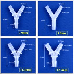 5~200pcs 2.4~12.7mm PP Y-Style Tee Connectors Aquarium Tank Air Pump Aerator Hose Pagoda Joints Irrigation Water Pipe Fittings
