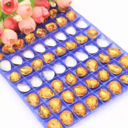 Glass Crystal 10x14 13x18 Nice Colors Waterdrop Water Drop Teardrop Shape Glue on Rhinestone Beads Handicraft Photo Frame DIY