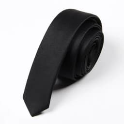 Classic Elegant Black Neck Tie for Women Man Fashion Korean Simple Clip Tie Slim Smooth Clothing Accessories