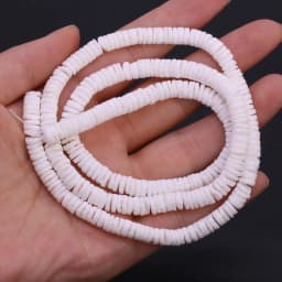 Natural Shell Loose Beads Disc Shape White Sea Shells Beads for DIY Earrings Bracelet Necklace Jewelry Accessories