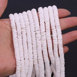 Natural Shell Loose Beads Disc Shape White Sea Shells Beads for DIY Earrings Bracelet Necklace Jewelry Accessories