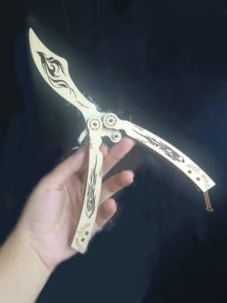 3D Wooden Puzzles Fire Phoenix Butterfly Knife Model Kits Catapult Saber 3D Stereo Diy Handmade Boys Birthday Gift,Age 14+