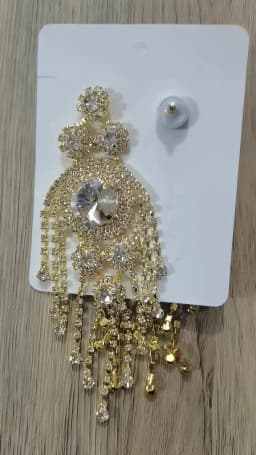 European and American Rhinestone Earrings for Women's Fashionable Multi-Layer Exaggerated Tassel Earrings, Versatile Accessories